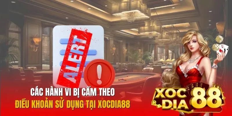 Tổng hợp các điều khoản sử dụng tại XocDia88 4 Các hành vi bị nghiêm cấm